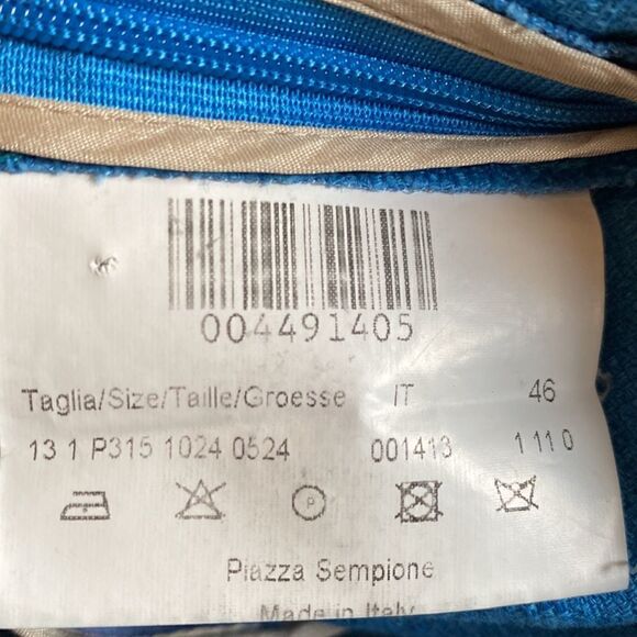 Piazza Sempione Blue Linen Pants - Picture 4 of 4